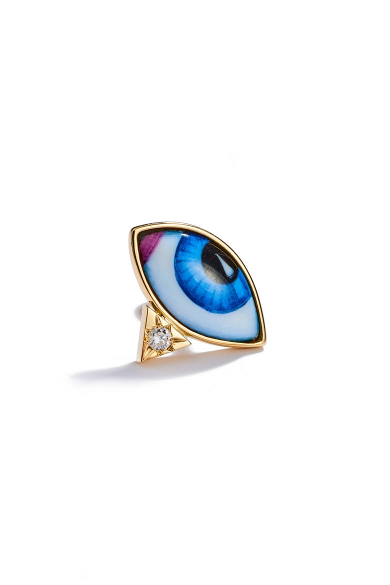 Petit Blue Single Stud Earring, Main, color, BLUE