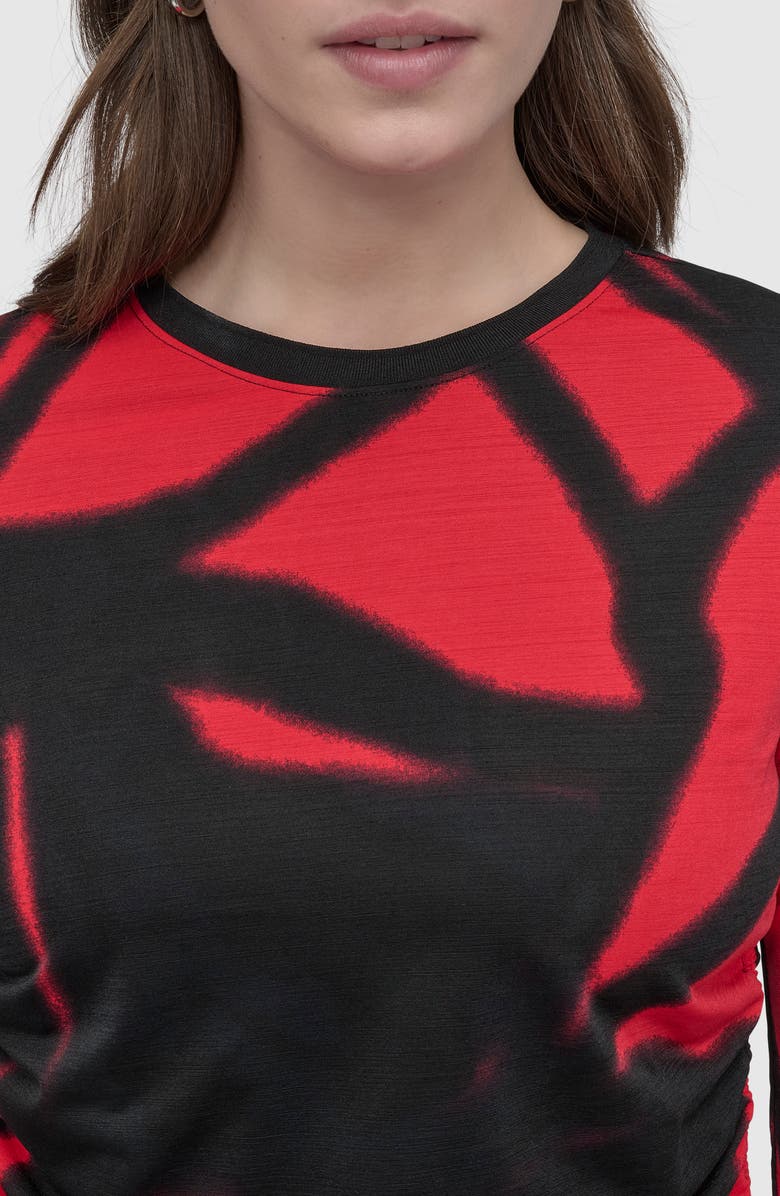 DKNY Print Side Ruched Top, Alternate, color, Floral