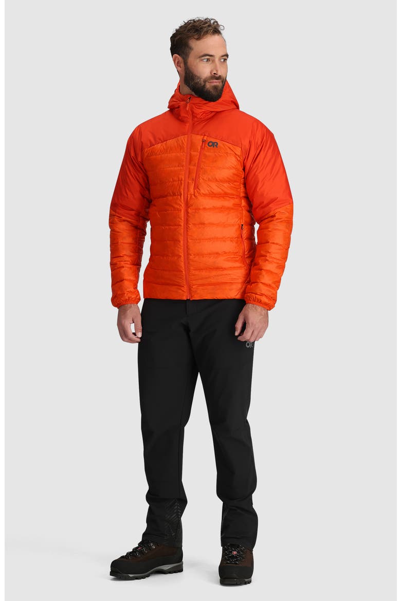 Helium Water Resistant Hooded 800 Fill Down Jacket, Alternate, color, SPICE