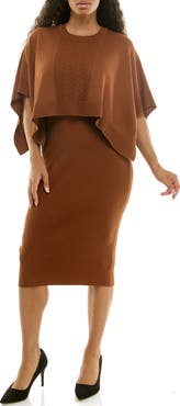 Nina Leonard Popover Sweater Dress