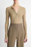 Vince Pointelle Cashmere & Silk Henley