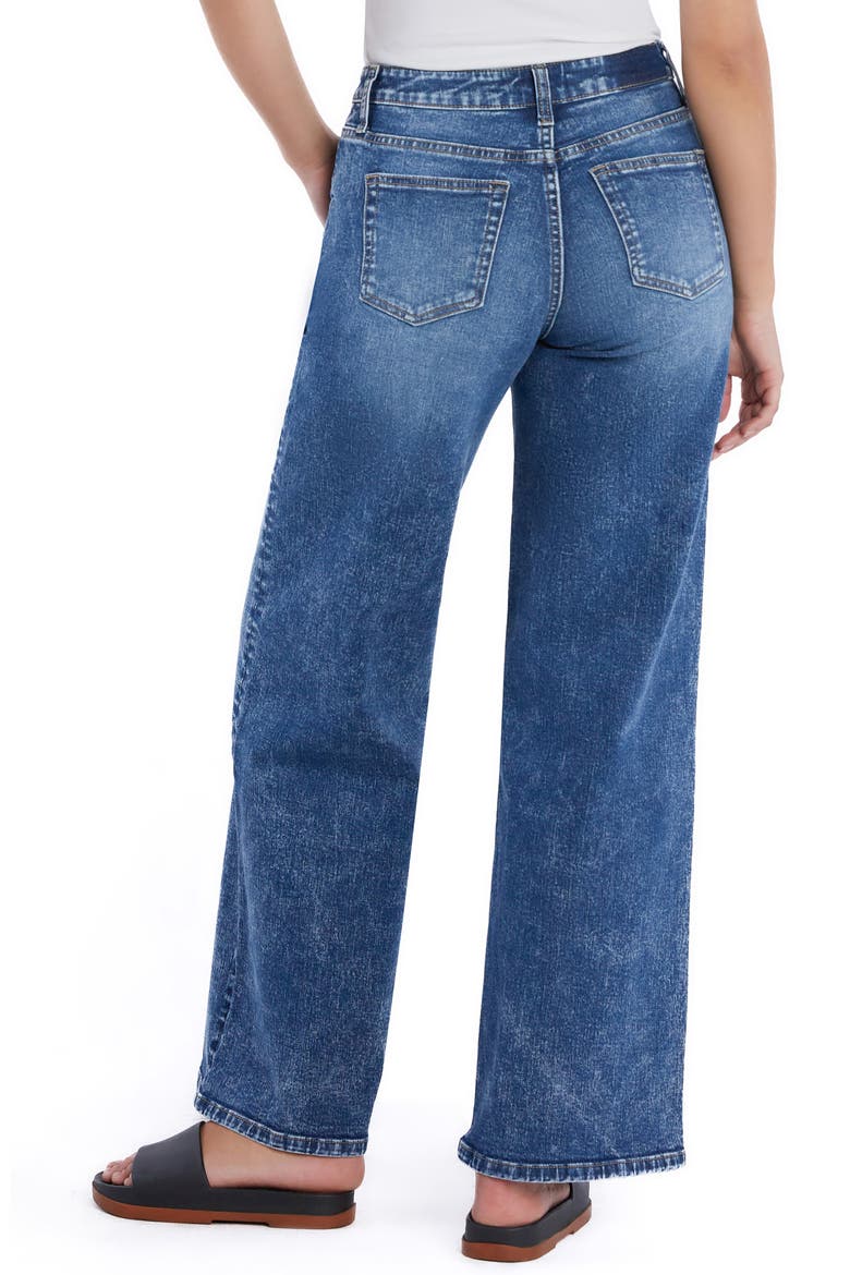 Zoe Exposed Button Wide Leg Jeans, Alternate, color, ZOE BLUE
