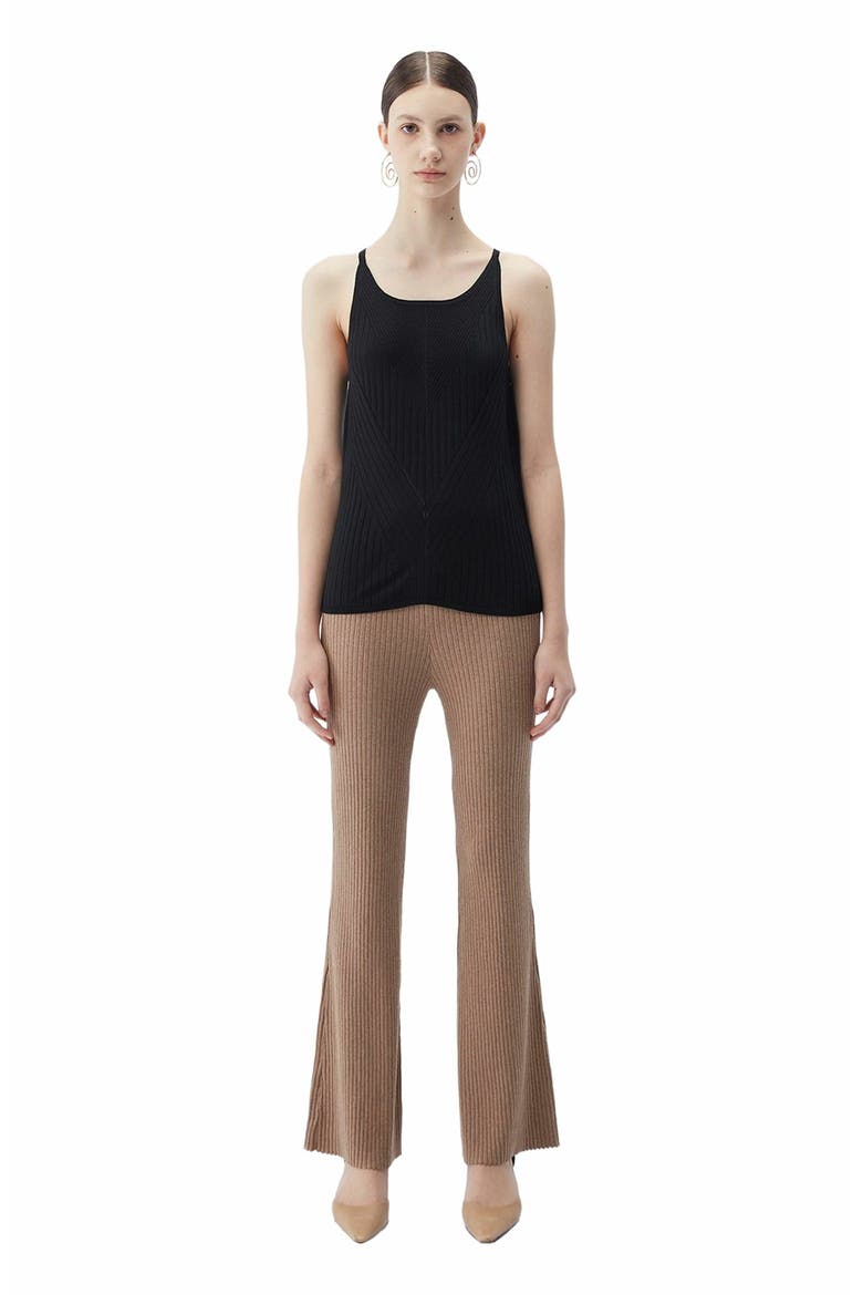 Sleeveless Silk Cashmere Top, Alternate, color, black