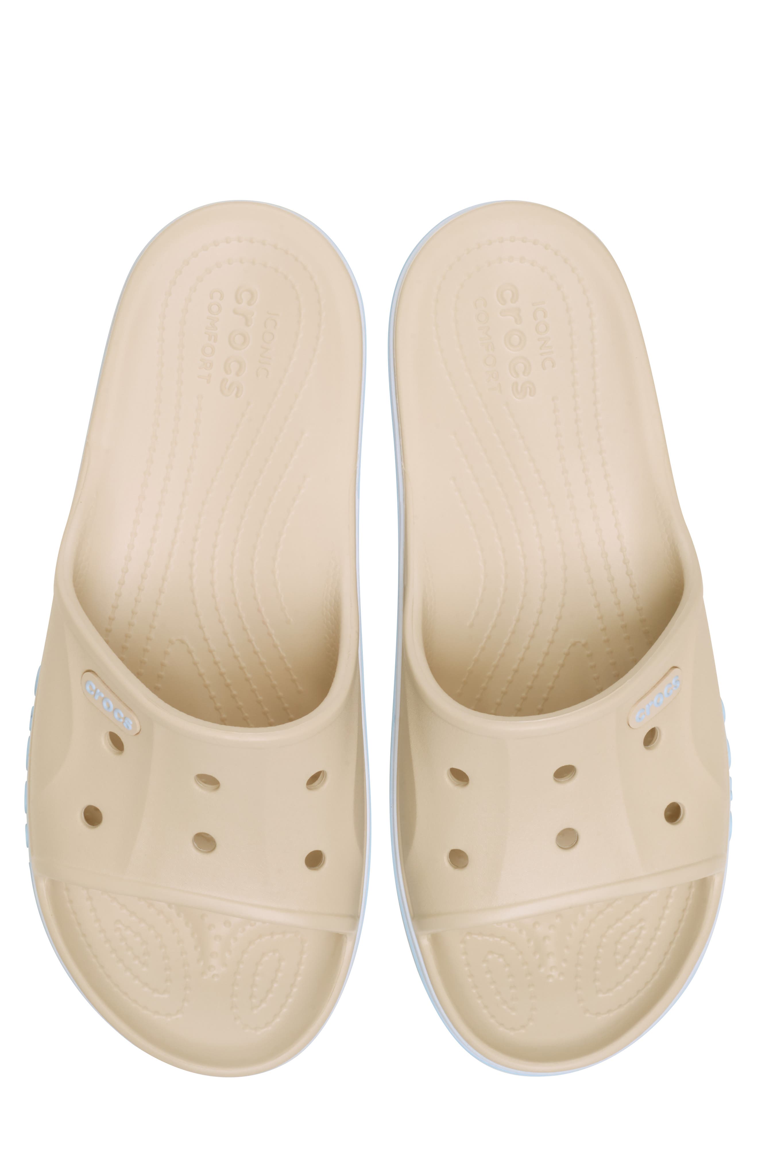 CROCS Bayaband Slide Sandal, Alternate, color, Winter White/ Multi