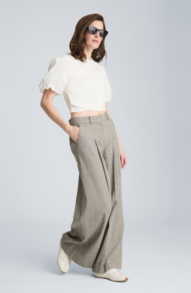Kenneth Cole Double Pleat High Waist Wide Leg Pants, Alternate, color, 