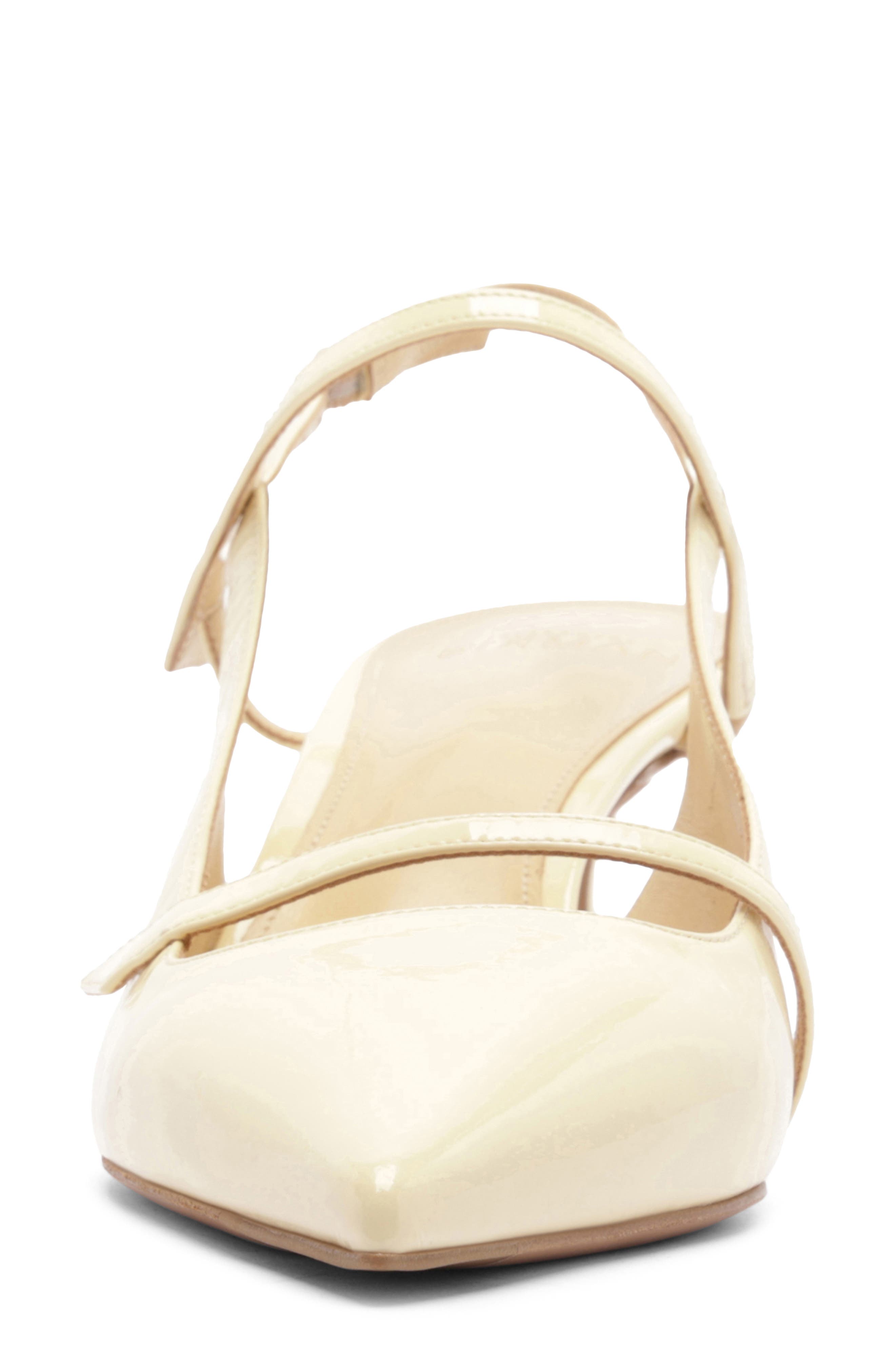 Alexandre Birman Tita Pointed Toe Slingback Pump, Alternate, color, Creamy