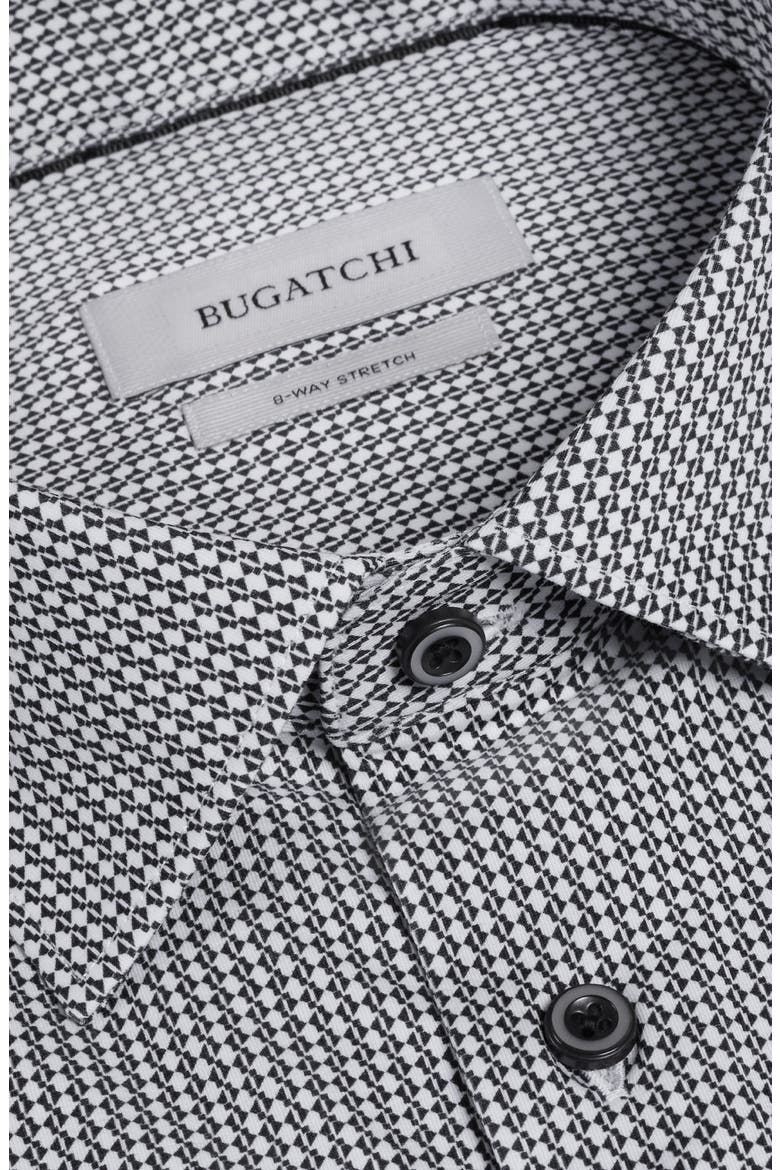James OoohCotton® Geometric Print Button-Up Shirt, Alternate, color, WHITE