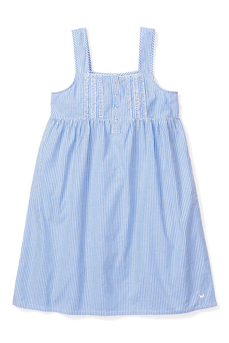 Stripe Cotton Nightgown, Alternate, color, BLUE