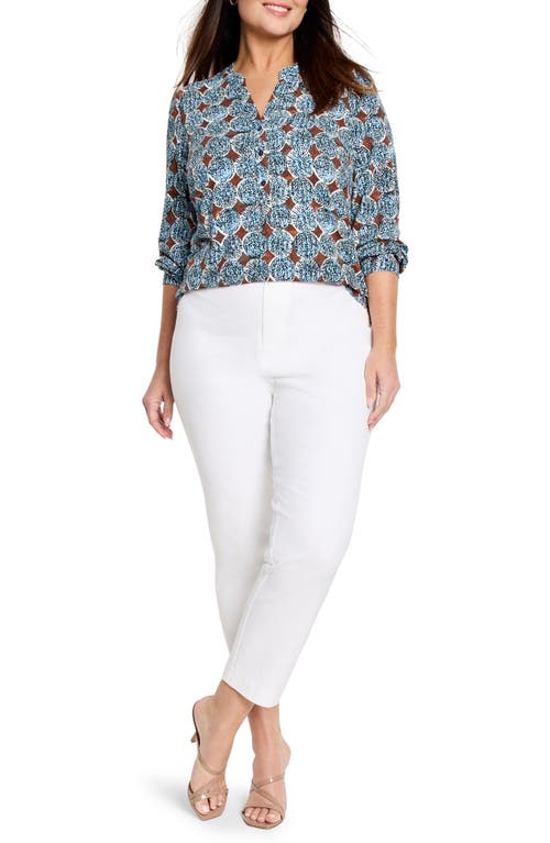 Nic + Zoe Nic+zoe Sand Dollar Top In Blue Multi