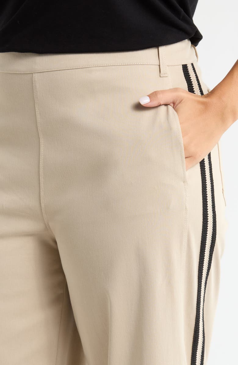 Lysse Brinne Side Stripe Pull-On Pants, Alternate, color, Crisp Khaki
