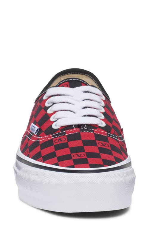 Valentino X Vans Authentic Low Top Sneaker In Red