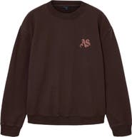 AllSaints Icon Oversize Cotton Crewneck Sweatshirt