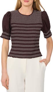 Parker Smocked Puff Sleeve Cotton Top