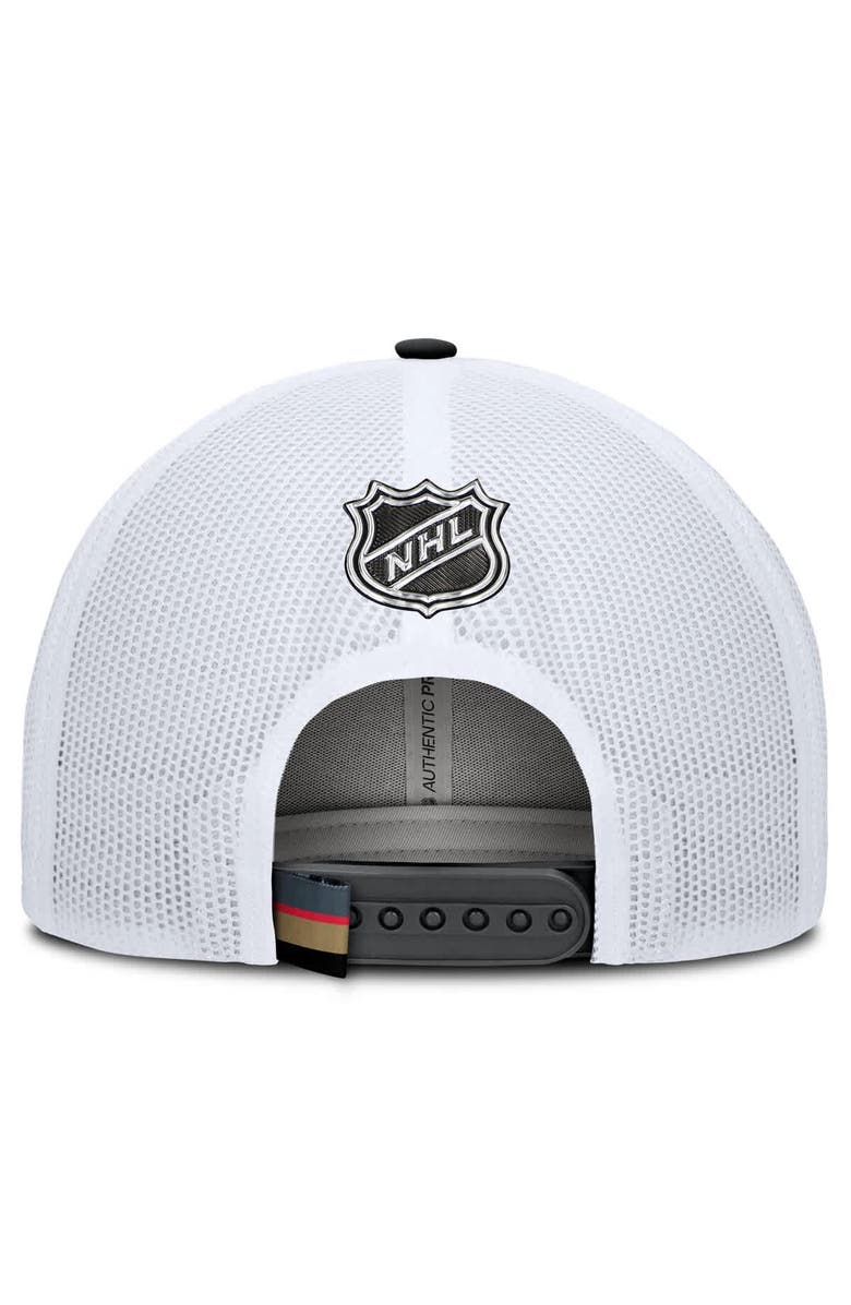 FANATICS Men's Fanatics Gray/White Vegas Golden Knights Authentic Pro Rink Trucker Hat, Alternate, color, Gray