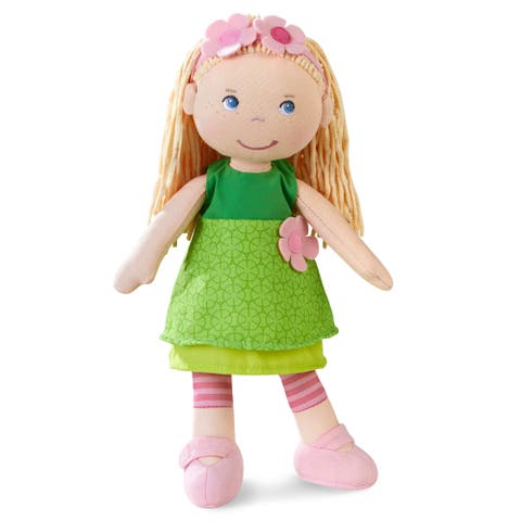 12" Soft Doll Mali with Blonde Hair and Blue Eyes, Soft Toddler Baby Dolls with Embroidered Face, Machine Washable Toddler Girl Toys for 18 mo+