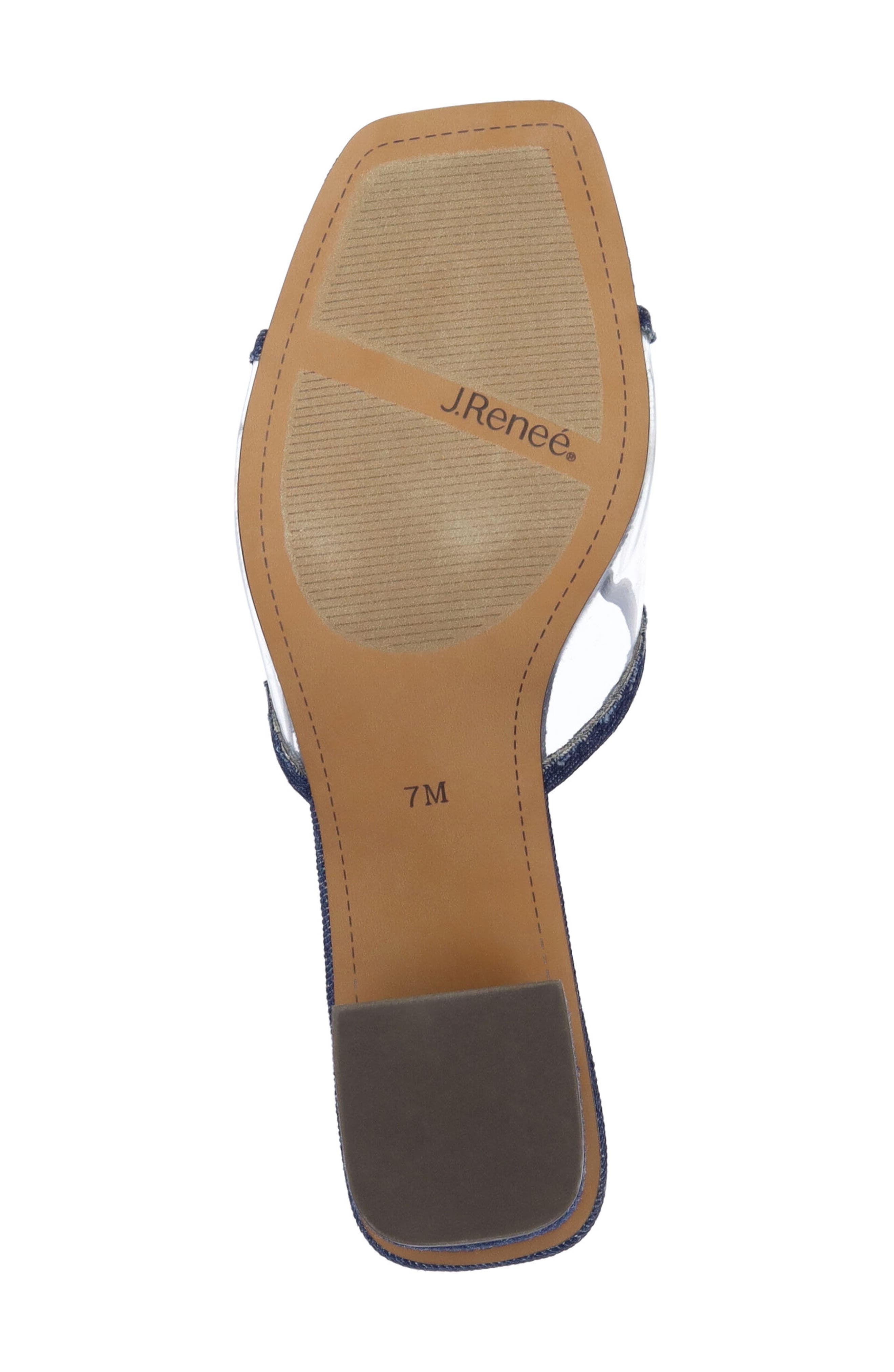 J. Reneé Spangle Block Heel Sandal, Alternate, color, Clear/ Blue