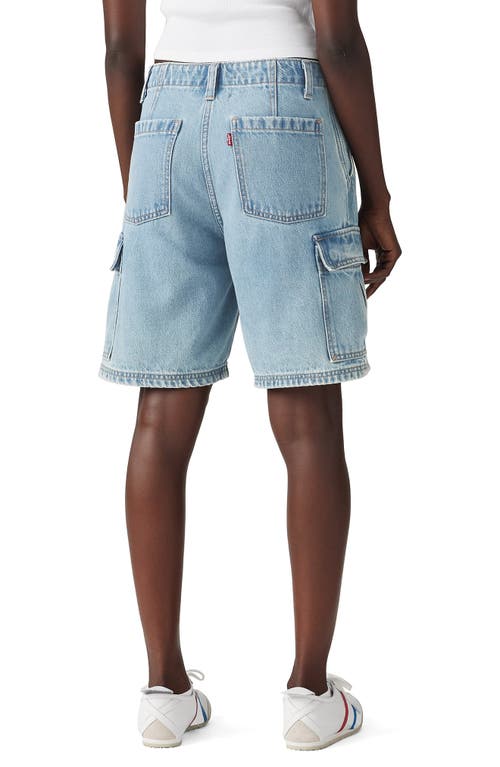 Levi's® Mid Rise Baggy Denim Cargo Shorts In Too Clean