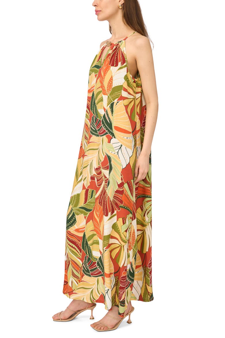 Flowy High Neck Maxi Dress, Alternate, color, SOFT CREAM