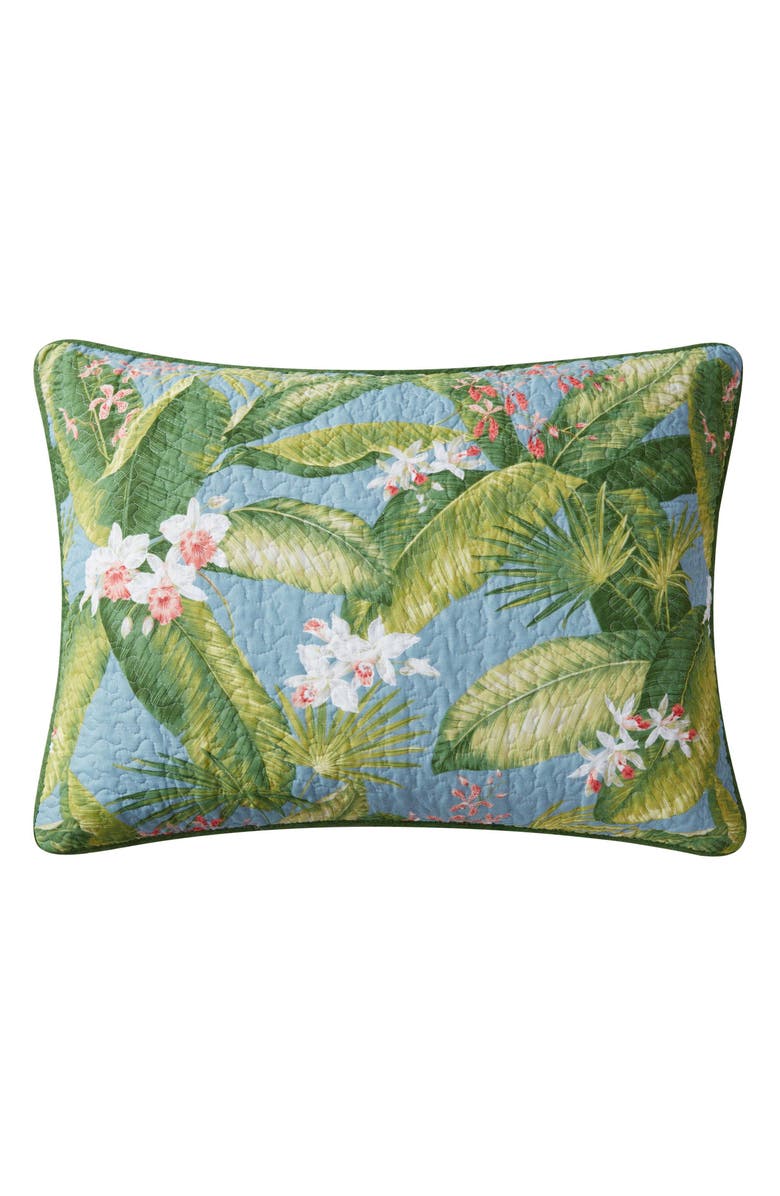 Tommy Bahama Aregada Dock Sky Cotton Quilt & Sham Set, Alternate, color, Sky Blue