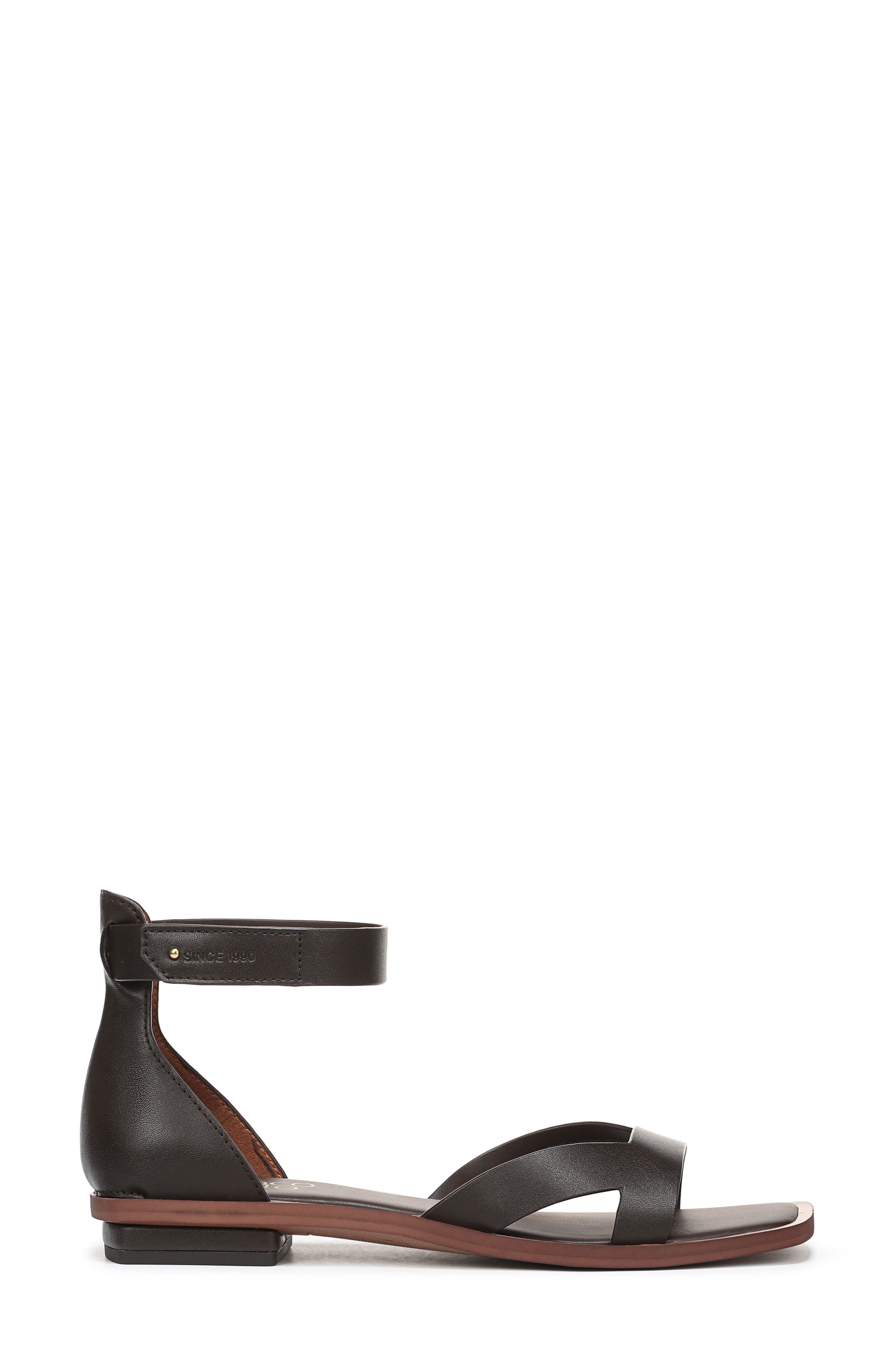 Franco Sarto Elisa Ankle Strap Sandal, Alternate, color, Chocolate Brown
