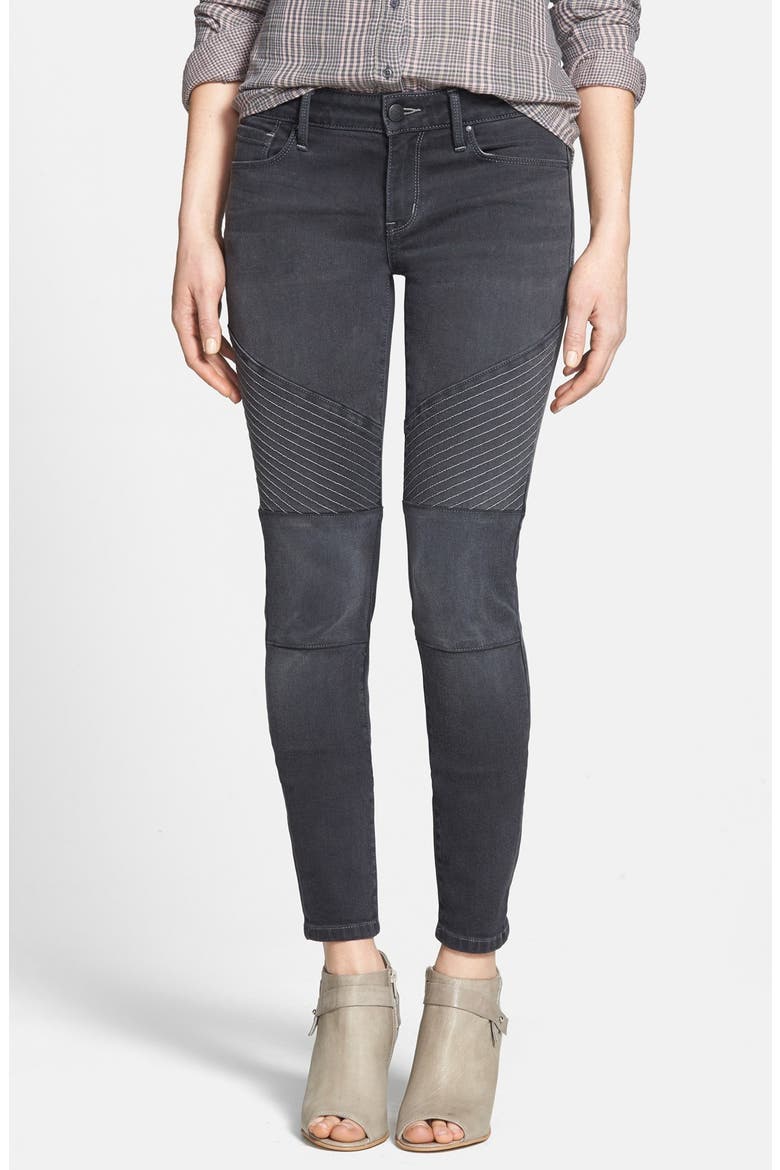 Treasure&Bond Moto Jeans, Main, color, WASHED BLACK