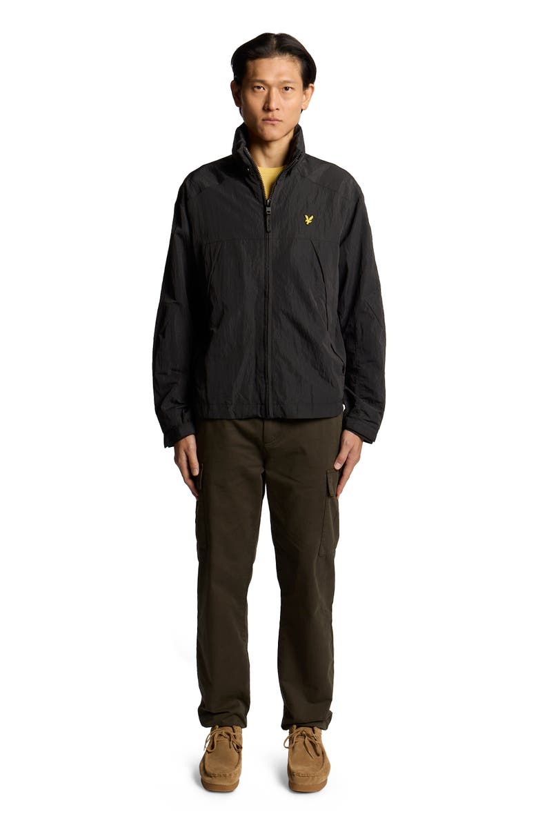 Lyle & Scott Long Sleeve Fold Away Hood Jacket, Main, color, Black Ice
