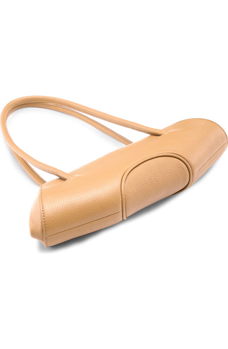 behno Mini Elizabeth Baguette Pebble Leather Shoulder Bag, Alternate, color, Peach