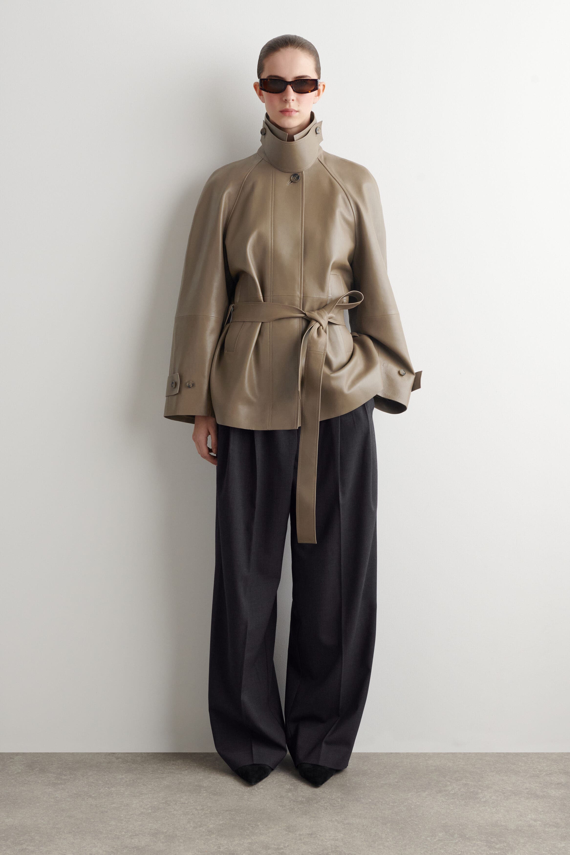 Relaxed Twill Wide-Leg Pants - image 3