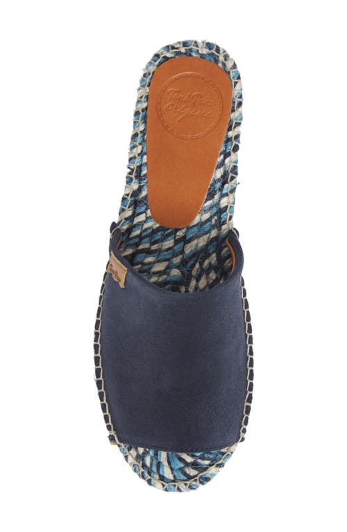 Toni Pons Rita Espadrille Slide Sandal In Navy Suede