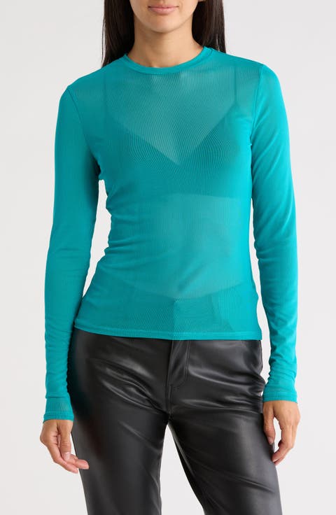 Sunny Long Sleeve Mesh Top (Regular & Plus)