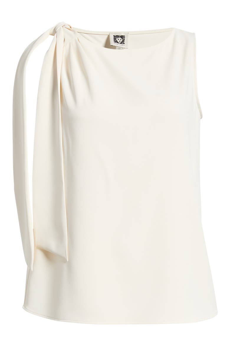 Tie Shoulder Sleeveless Top, Alternate, color, WHITE DOVE