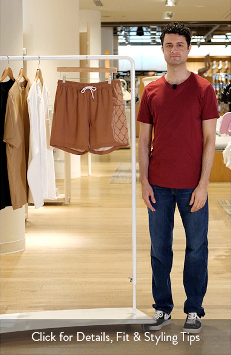 Sand Pineapple Waterproof Swim Trunks, sales video thumbnail