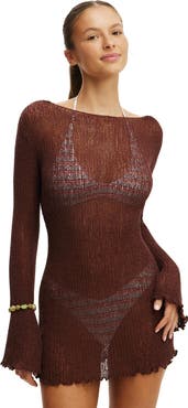 COTTON ON BODY Women's Rumi Open Knit Mini Dress