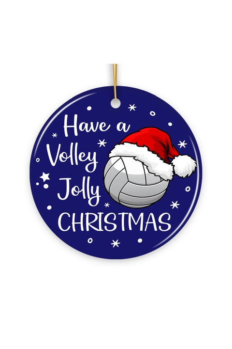 Volley Jolly Santa Hat Volleyball Ornament