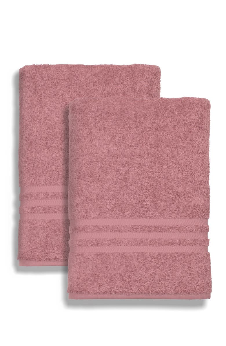 Linum Home Textiles Denzi Bath Towels - Set of 2 - Tea Rose, Alternate, color, Tea Rose