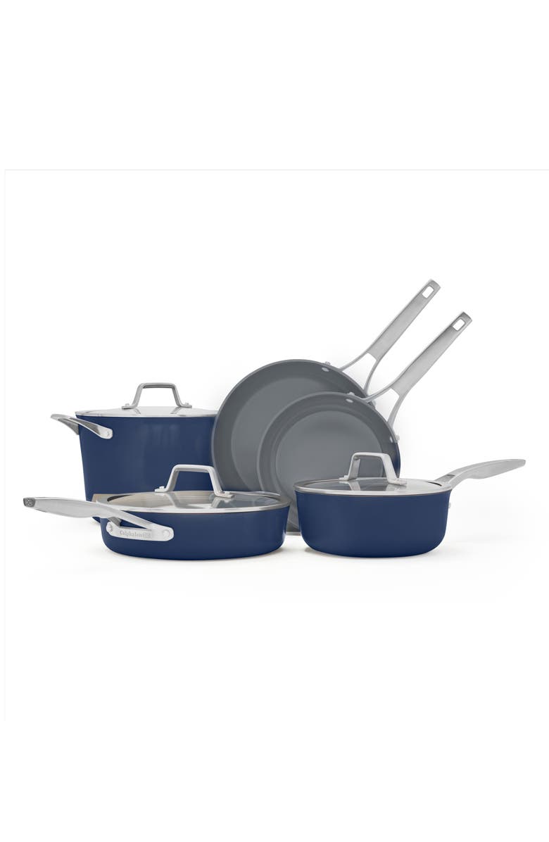 CALPHALON Premier Ceramic Nonstick 8-Piece Cookware Set, Main, color, Blue