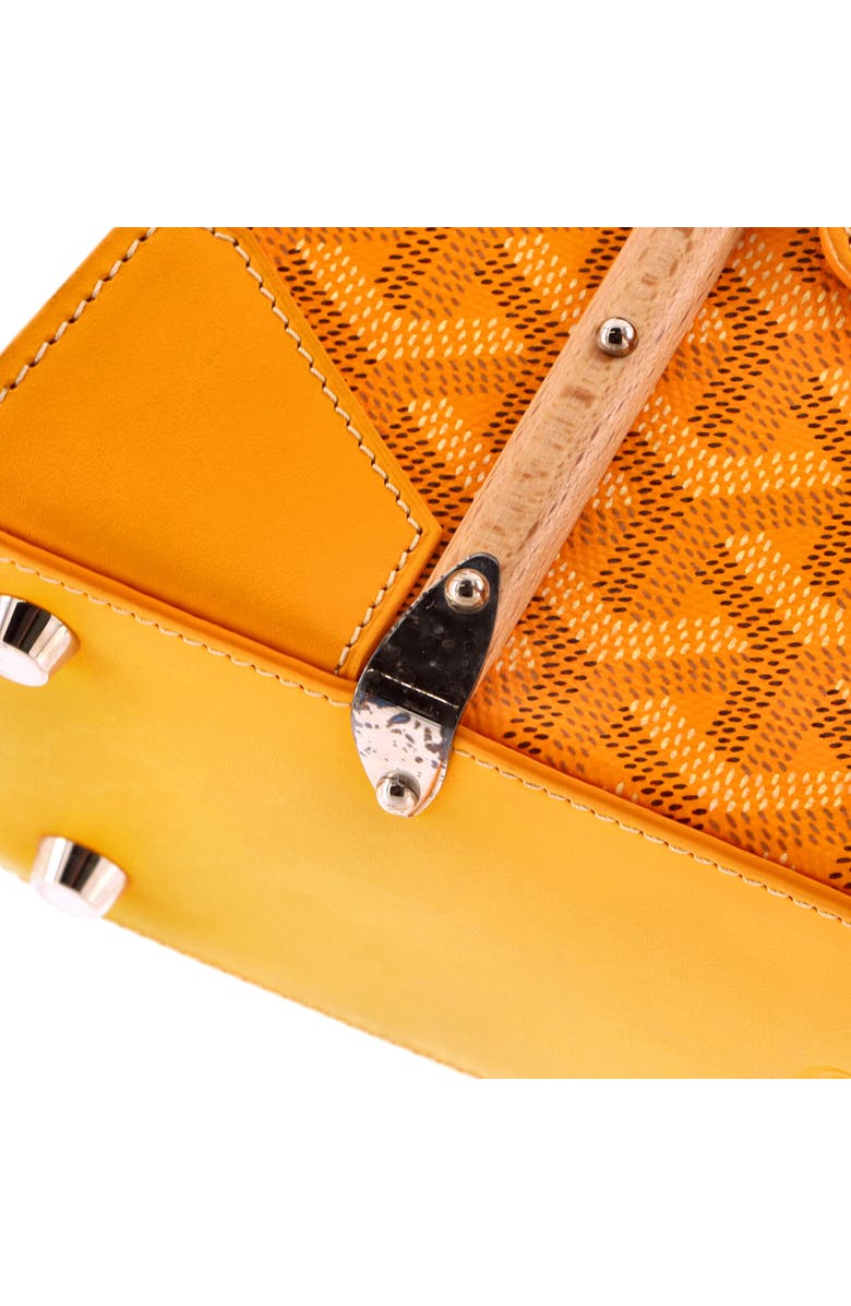 Pre-Owned Goyard Structured Saigon Top Handle Bag Coated Canvas with Leather Mini, Alternate, color, Yellow