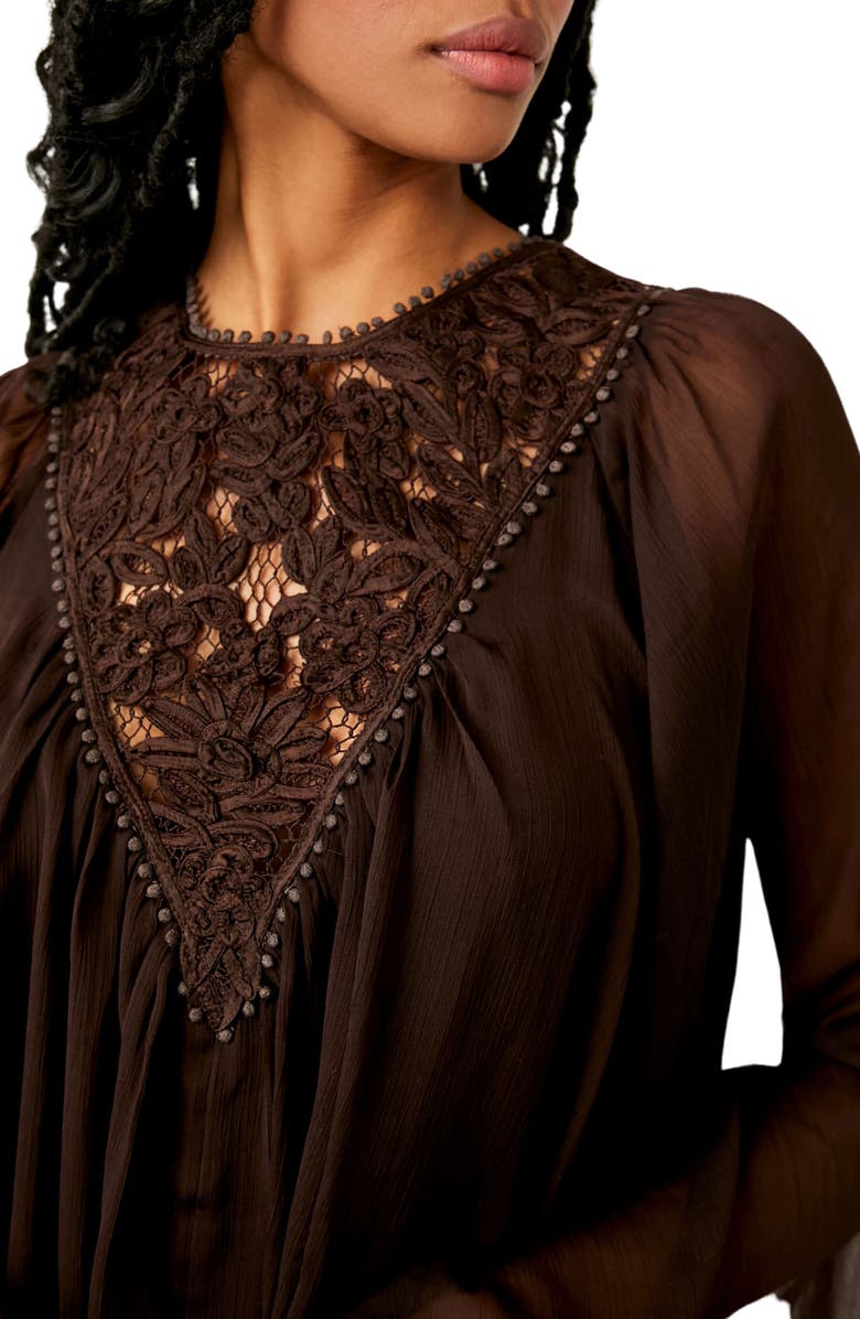 Free People Sunshine of Love Long Sleeve Minidress, Alternate, color, 