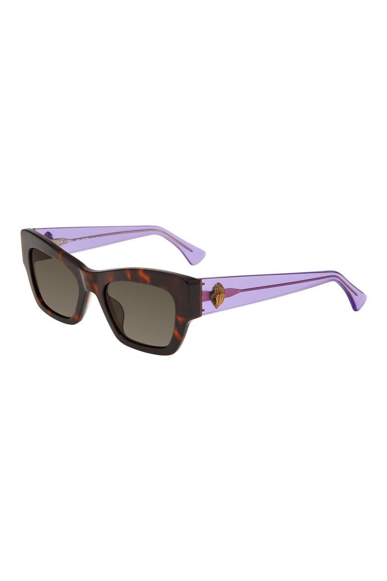 53mm Rectangular Sunglasses, Alternate, color, HAVANA/ BROWN