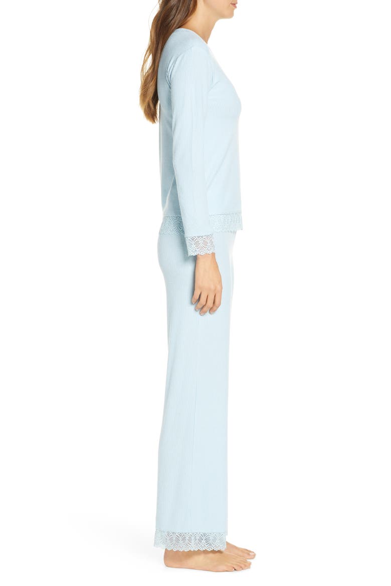 Lace Trim Pajamas, Alternate, color, BLUE DREAM