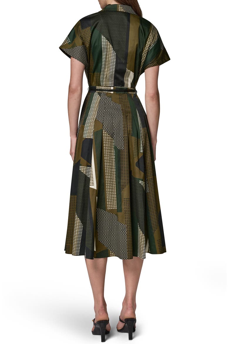 Short Sleeve Belted Shirtdress, Alternate, color, OLIVE BRINE