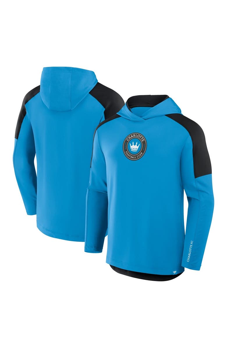 FANATICS Men's Fanatics Blue Charlotte FC Red Card Transitional Pullover Hoodie, Alternate, color, Blue