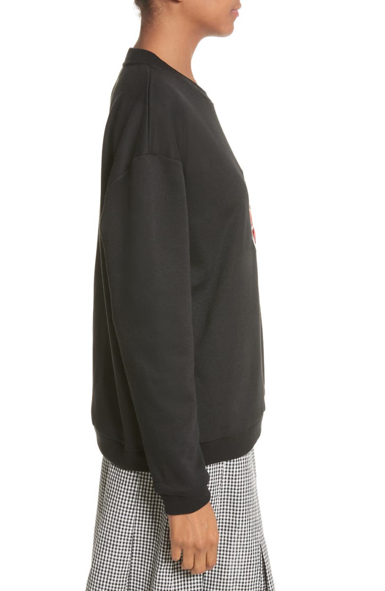 Sandy Liang Barnacles Flower Sweatshirt, Alternate, color, 