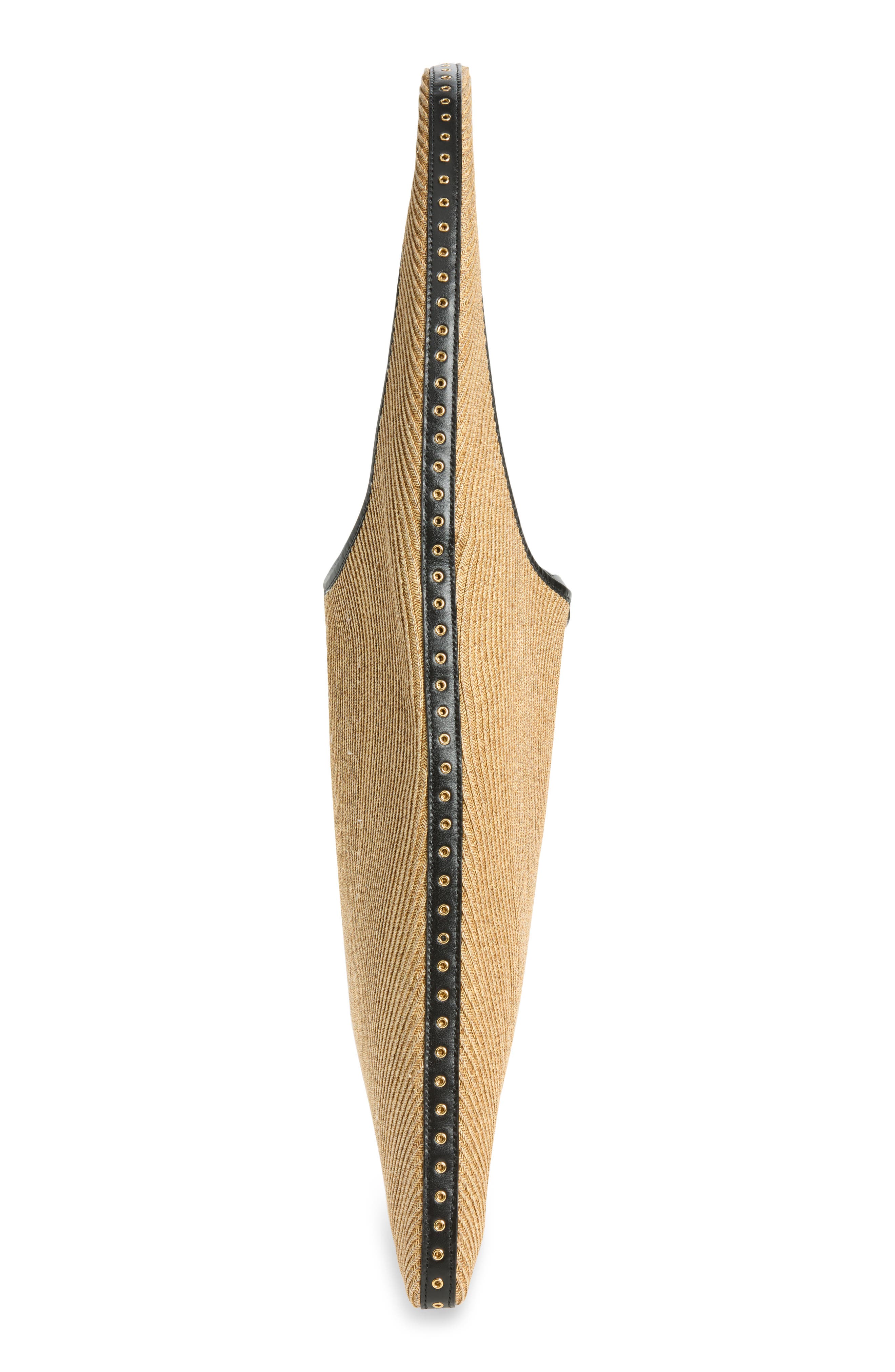 One Piece Woven Straw Hobo Bag, Alternate, color, NATUREL 113