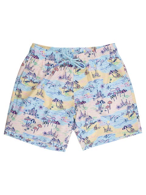 UPF50+ Sun Protected Men
s Stretch Swim Trunks