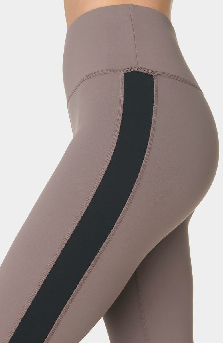 Sweaty Betty All Day 7/8 Side Stripe Leggings, Alternate, color, Taupe Brown