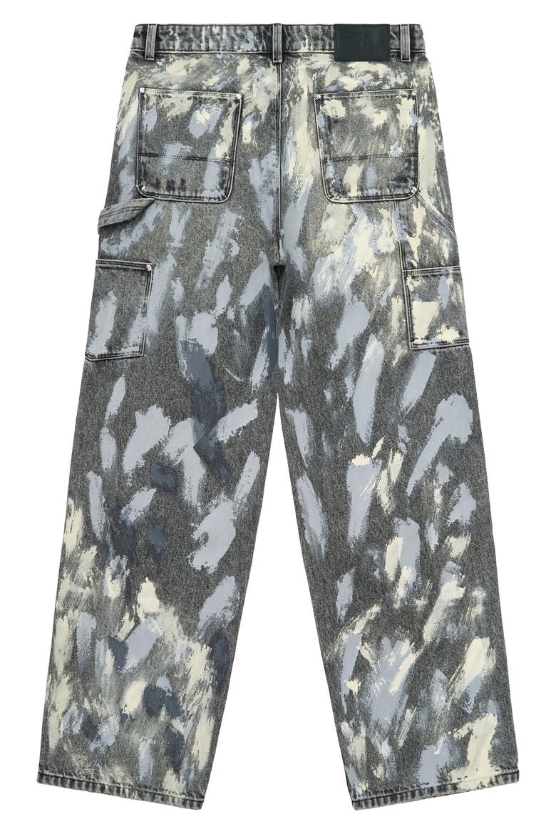 Santiago Straight Leg Carpenter Jeans, Alternate, color, STONE HAZE PAINT