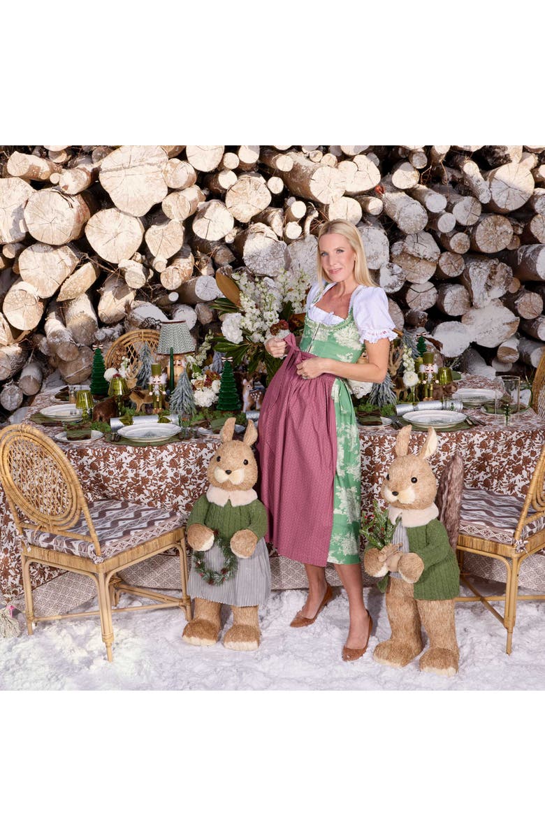 Mrs. Alice Doris Placemats, Alternate, color, Green