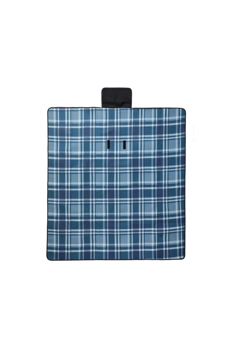 Fleece Checked Picnic Mat, Alternate, color, Blue