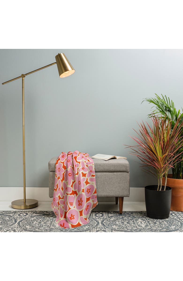 Deny Designs Alisa Galitsyna Vibrant Summer Reverisble Faux Shearling Throw, Alternate, color, Multi